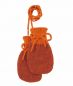 Preview: Disana Strickhandschuhe orange-bordeaux