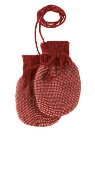 Disana Strickhandschuhe bordeaux-rose