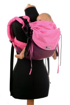 Huckepack Onbuhimo pink Punkte purple Seite