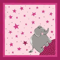 Das Tuch Elefant rosa