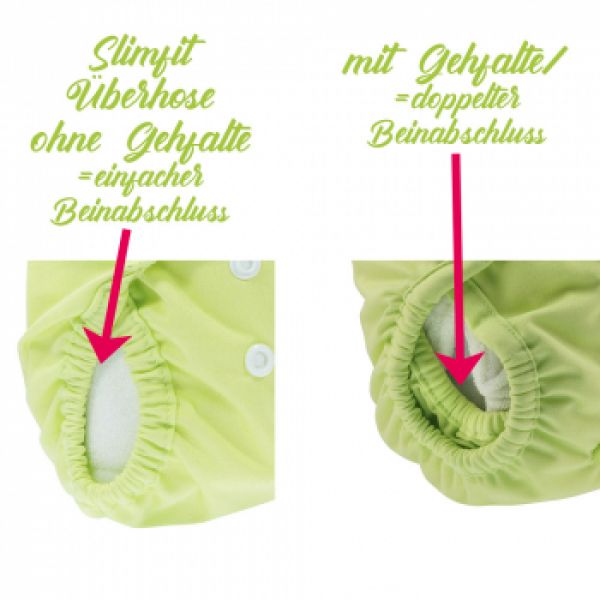 Blümchen - Slimfit Newborn Überhose  - Klett