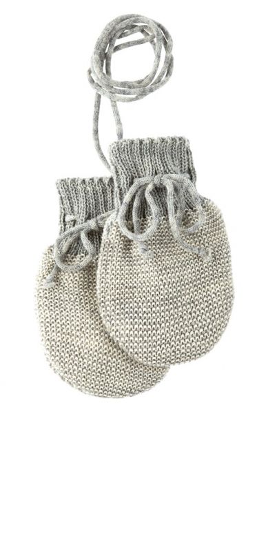 Disana Strickhandschuhe grau-natur