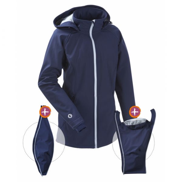 Mamalila softshell Tragejacke Navy ice