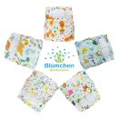 Blümchen - Slimfit Newborn Überhose  - Klett