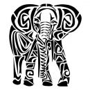 Buzzidil - Veloursapplikation - Elephant black
